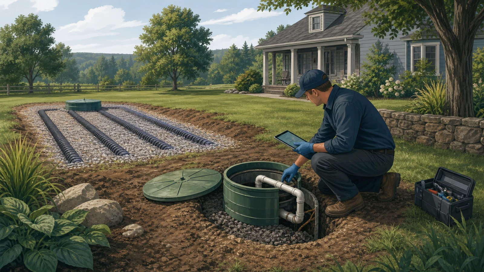 Weighing a targeted septic repair against a full system replacement on a rural property
