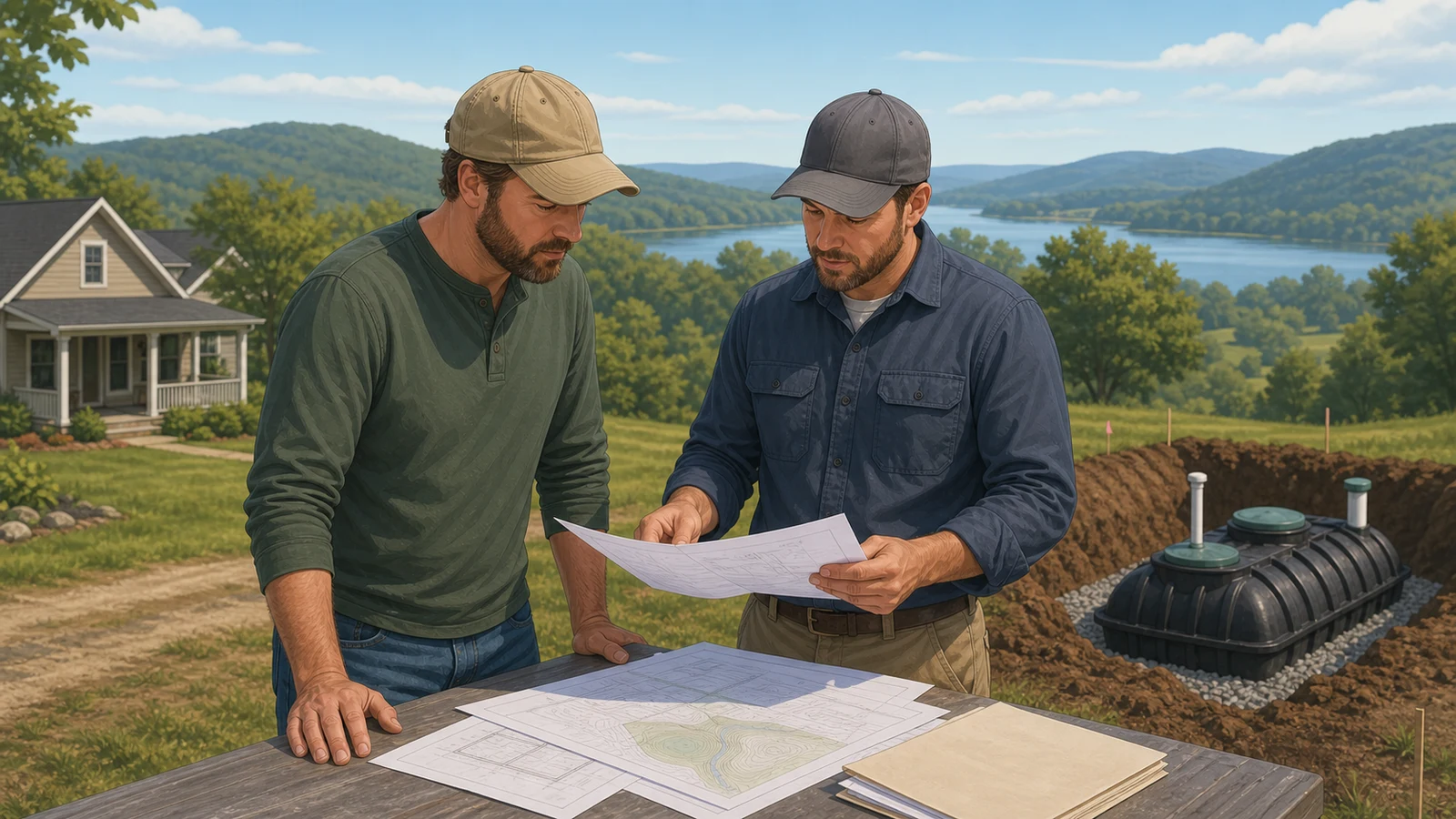 Septic permit and approval paperwork for a Tennessee property